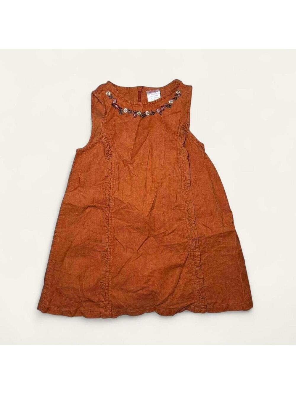 Gymboree Orange Corduroy Dress Embroidered 18-24 Months 2004